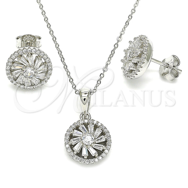 Sterling Silver Ring — Earring and Pendant Adult Set Flower Design with — main product view — SKU 130008 | Plata 925 anillo — Earring and Pendant Adult Set flor diseño with — SKU 130008