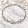 Sterling Silver Fancy Bracelet, with White Cubic Zirconia, Polished, Rhodium Finish, 03.286.0014.07 (02 MM Thickness, 7 Inches Length)