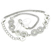 Sterling Silver Fancy Bracelet, Infinite Design, with White Micro Pave, Polished, Rhodium Finish, 03.286.0022.08 (02 MM Thickness, 8 Inches Length)