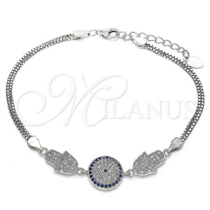 Sterling Silver Bracelet — Fancy Bracelet Judaica and Hand of God Design — main product view — SKU 130076 | Plata 925 brazalete — elegante Bracelet Judaica and Hand of God diseño — SKU 130076