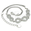 Sterling Silver Fancy Bracelet, Infinite Design, with White Micro Pave, Polished, Rhodium Finish, 03.286.0032.07 (02 MM Thickness, 7 Inches Length)