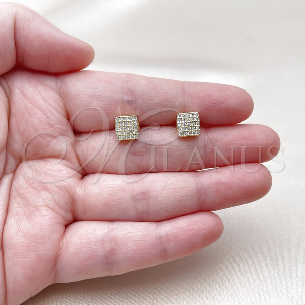 Gold Filled Ring — Stud Earring with White Cubic Zirconia Polished 02. — alternate product view — SKU 130090 | Oro Laminado anillo — Stud Earring with blanco Cubic Zirconia pulido 02. — SKU 130090