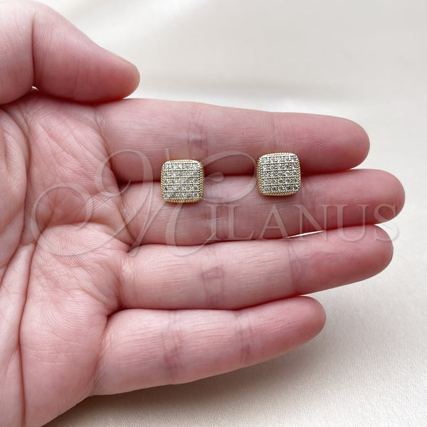 Gold Filled Ring — Stud Earring with White Cubic Zirconia Polished 02. — alternate product view — SKU 130093 | Oro Laminado anillo — Stud Earring with blanco Cubic Zirconia pulido 02. — SKU 130093