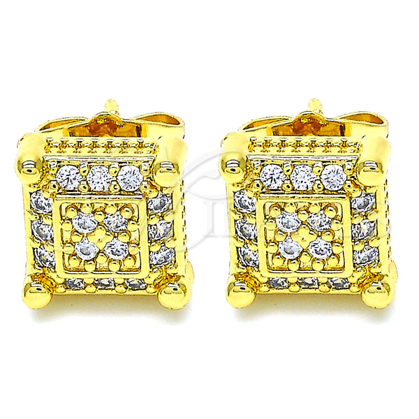 Gold Filled Ring — Stud Earring with White Micro Pave Polished 02. — alternate product view — SKU 130094 | Oro Laminado anillo — Stud Earring with blanco Micro Pave pulido 02. — SKU 130094