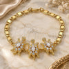 Oro Laminado Fancy Bracelet, Gold Filled Style Turtle Design, with White Cubic Zirconia, Polished, Golden Finish, 03.63.2133.08 (05 MM Thickness, 8 Inches Length)