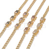 Oro Laminado Fancy Bracelet, Gold Filled Style Elephant Design, with White Cubic Zirconia, Polished, Golden Finish, 03.63.2138.07 (05 MM Thickness, 7 Inches Length)
