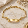 Oro Laminado ID Bracelet, Gold Filled Style Dolphin Design, Polished, Golden Finish, 03.63.2142.06 (03 MM Thickness, 6 Inches Length)