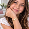 Oro Laminado ID Bracelet, Gold Filled Style Polished, Golden Finish, 03.63.2150.06 (03 MM Thickness, 6 Inches Length)