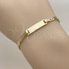 Oro Laminado ID Bracelet, Gold Filled Style Polished, Golden Finish, 03.63.2150.06 (03 MM Thickness, 6 Inches Length)