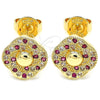 Dorado Oro Laminado Aretes, vista 3 de la galería del producto por Mayoreo, vista adicional 3 del producto