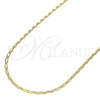 Oro Laminado Basic Necklace, Gold Filled Style Polished, Golden Finish, 04.213.0029.20 (0.60 Gauge, 02 MM Thickness, 20 Inches Length)