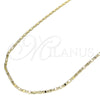 Oro Laminado Basic Necklace, Gold Filled Style Polished, Golden Finish, 04.213.0051.22 (02 MM Thickness, 22 Inches Length)