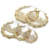 Oro Laminado Medium Hoop, Gold Filled Style Nameplate Design, Polished, Golden Finish, 02.60.0152.45