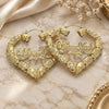 Oro Laminado Medium Hoop, Gold Filled Style Nameplate Design, Polished, Golden Finish, 02.60.0153.85