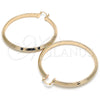Oro Laminado Extra Large Hoop, Gold Filled Style Hollow Design, Polished, Golden Finish, 02.261.0050.70