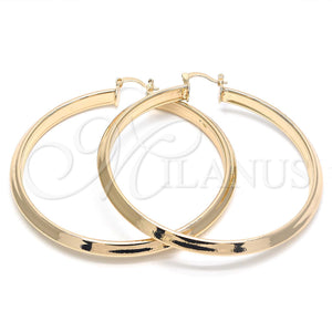 Gold Filled Hoop Earrings — Extra Large Hoop Hollow Design Polished 02. — main product view — SKU 130358 | Oro Laminado aretes de aro — Extra Large Hoop Hollow diseño pulido 02. — SKU 130358