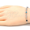 Sterling Silver Fancy Bracelet, Infinite Design, with Multicolor Cubic Zirconia, Polished, Rhodium Finish, 03.175.0002.11 (01 MM Thickness, 11 Inches Length)