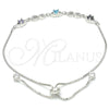 Sterling Silver Fancy Bracelet, Infinite Design, with Multicolor Cubic Zirconia, Polished, Rhodium Finish, 03.175.0002.11 (01 MM Thickness, 11 Inches Length)