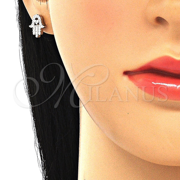 Sterling Silver Ring — Stud Earring Judaica and Hand of God Design — alternate product view — SKU 130369 | Plata 925 anillo — Stud Earring Judaica and Hand of God diseño — SKU 130369