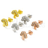 Sterling Silver Stud Earring, Tree Design, with White Cubic Zirconia, Polished, Rhodium Finish, 02.336.0122