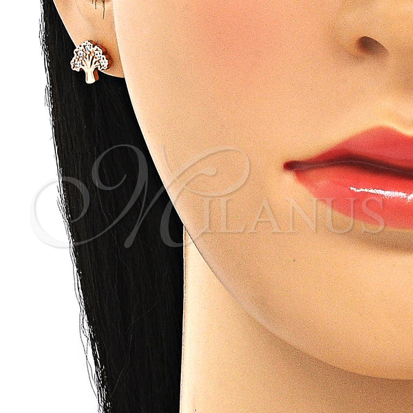 Sterling Silver Ring — Stud Earring Tree Design with White Cubic Zirconia — alternate product view — SKU 130382 | Plata 925 anillo — Stud Earring Tree diseño with blanco Cubic Zirconia — SKU 130382