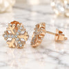Sterling Silver Stud Earring, with White Cubic Zirconia, Polished, Rose Gold Finish, 02.336.0126.1