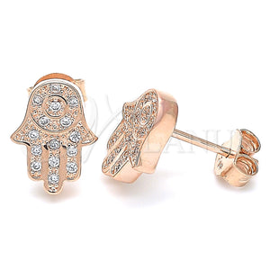 Sterling Silver Ring — Stud Earring Judaica and Hand of God Design — main product view — SKU 130422 | Plata 925 anillo — Stud Earring Judaica and Hand of God diseño — SKU 130422