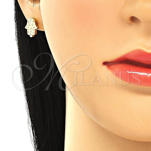 Sterling Silver Ring — Stud Earring Judaica and Hand of God Design — alternate product view — SKU 130423 | Plata 925 anillo — Stud Earring Judaica and Hand of God diseño — SKU 130423
