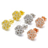 Sterling Silver Stud Earring, with White Cubic Zirconia, Polished, Rose Gold Finish, 02.336.0144.1