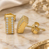 Sterling Silver Stud Earring, with White Cubic Zirconia, Polished, Golden Finish, 02.336.0163.2