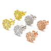 Sterling Silver Stud Earring, with White Micro Pave, Polished, Rose Gold Finish, 02.336.0036.1