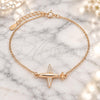 Sterling Silver Fancy Bracelet, with White Micro Pave, Polished, Rose Gold Finish, 03.336.0059.1.07 (01 MM Thickness, 7 Inches Length)