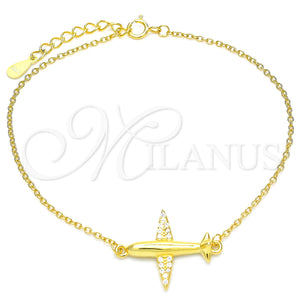 Sterling Silver Bracelet — Fancy Bracelet with White Micro Pave Polished 03. — main product view — SKU 130679 | Plata 925 brazalete — elegante Bracelet with blanco Micro Pave pulido 03. — SKU 130679
