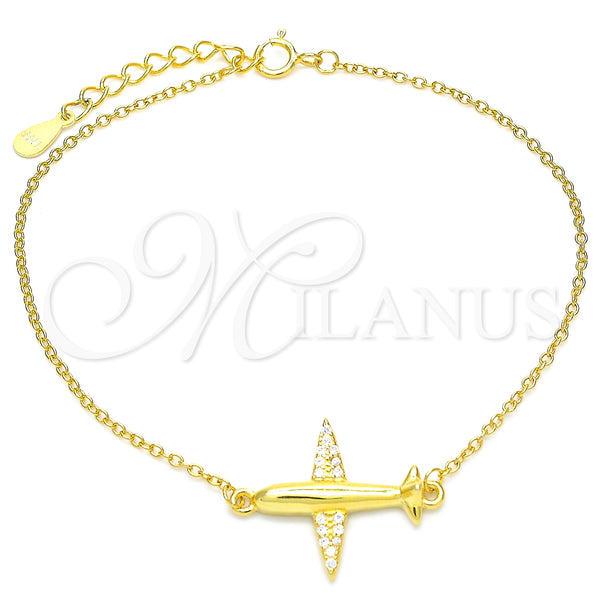 Sterling Silver Bracelet — Fancy Bracelet with White Micro Pave Polished 03. — main product view — SKU 130679 | Plata 925 brazalete — elegante Bracelet with blanco Micro Pave pulido 03. — SKU 130679