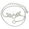 Sterling Silver Fancy Bracelet, with White Micro Pave, Polished, Rhodium Finish, 03.336.0065.08 (01 MM Thickness, 8 Inches Length)