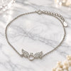 Sterling Silver Fancy Bracelet, with White Micro Pave, Polished, Rhodium Finish, 03.336.0065.08 (01 MM Thickness, 8 Inches Length)