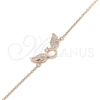 Sterling Silver Fancy Bracelet, with White Micro Pave, Polished, Rose Gold Finish, 03.336.0065.1.08 (01 MM Thickness, 8 Inches Length)