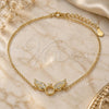 Sterling Silver Fancy Bracelet, with White Micro Pave, Polished, Golden Finish, 03.336.0065.2.08 (01 MM Thickness, 8 Inches Length)