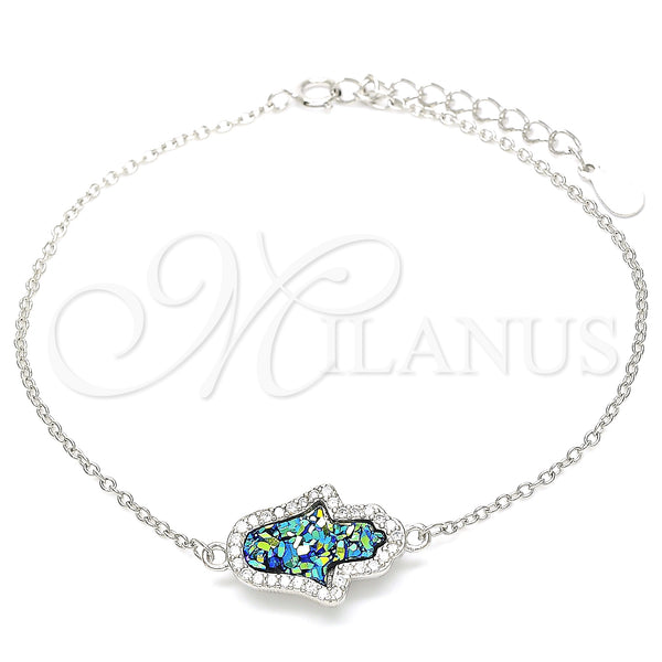 Sterling Silver Bracelet — Fancy Bracelet Judaica and Hand of God Design — main product view — SKU 130692 | Plata 925 brazalete — elegante Bracelet Judaica and Hand of God diseño — SKU 130692
