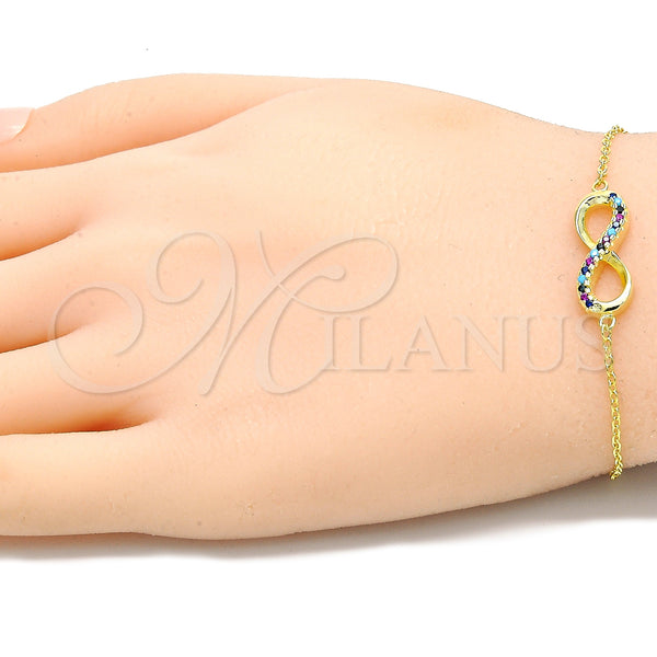 Sterling Silver Bracelet — Fancy Bracelet Infinite Design with White Cubic Zirconia — alternate product view — SKU 130695 | Plata 925 brazalete — elegante Bracelet Infinite diseño with blanco Cubic Zirconia — SKU 130695