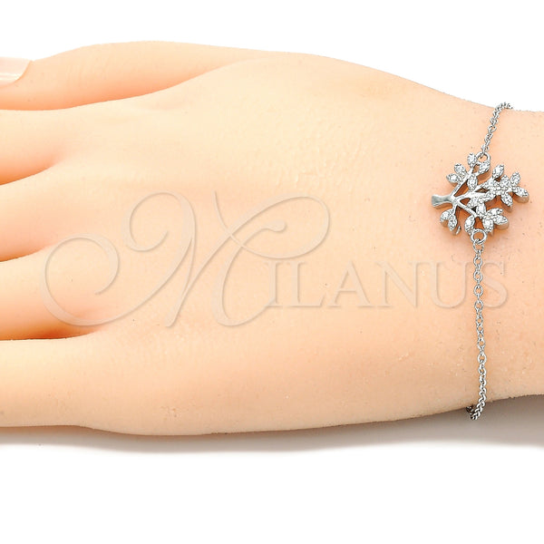 Sterling Silver Bracelet — Fancy Bracelet Tree Design with White Cubic Zirconia — alternate product view — SKU 130696 | Plata 925 brazalete — elegante Bracelet Tree diseño with blanco Cubic Zirconia — SKU 130696