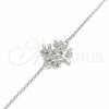 Sterling Silver Fancy Bracelet, Tree Design, with White Cubic Zirconia, Polished, Rhodium Finish, 03.336.0068.08 (01 MM Thickness, 8 Inches Length)
