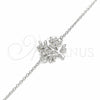 Sterling Silver Fancy Bracelet, Tree Design, with White Cubic Zirconia, Polished, Rhodium Finish, 03.336.0068.08 (01 MM Thickness, 8 Inches Length)
