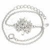 Sterling Silver Fancy Bracelet, Tree Design, with White Cubic Zirconia, Polished, Rhodium Finish, 03.336.0068.08 (01 MM Thickness, 8 Inches Length)