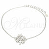 Sterling Silver Fancy Bracelet, Tree Design, with White Cubic Zirconia, Polished, Rhodium Finish, 03.336.0068.08 (01 MM Thickness, 8 Inches Length)