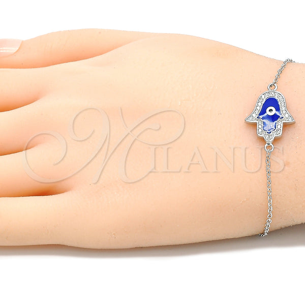 Sterling Silver Bracelet — Fancy Bracelet Judaica and Hand of God Design — alternate product view — SKU 130704 | Plata 925 brazalete — elegante Bracelet Judaica and Hand of God diseño — SKU 130704