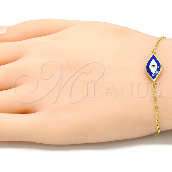 Sterling Silver Bracelet — Fancy Bracelet Evil Eye Design Blue Enamel 03. — alternate product view — SKU 130707 | Plata 925 brazalete — elegante Bracelet Evil Eye diseño Blue Enamel 03. — SKU 130707