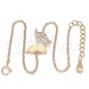 Sterling Silver Fancy Bracelet, Butterfly Design, with White Micro Pave, Polished, Rose Gold Finish, 03.336.0023.1.08 (01 MM Thickness, 8 Inches Length)