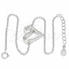 Sterling Silver Fancy Bracelet, Heart Design, with White Cubic Zirconia, Polished, Rhodium Finish, 03.336.0085.08 (01 MM Thickness, 8 Inches Length)