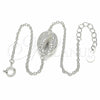 Sterling Silver Fancy Bracelet, with White Cubic Zirconia, Polished, Rhodium Finish, 03.336.0087.07 (01 MM Thickness, 7 Inches Length)